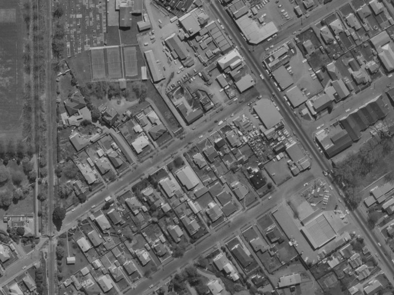 54A Bellvue Avenue from the air, 1970-1974