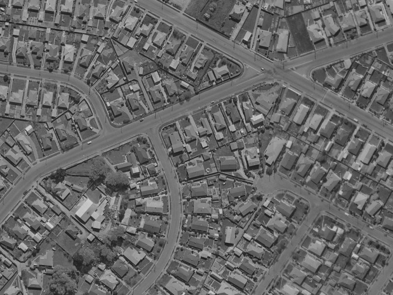 Grahams Road from the air, 1970-1974