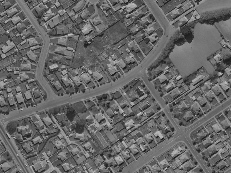 144 McFaddens Road from the air, 1970-1974