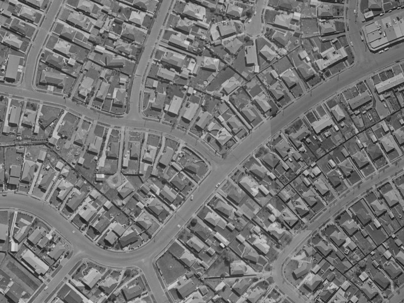 5–9 Whitby Street from the air, 1970-1974