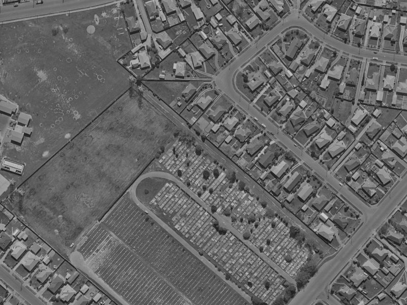 21 Gregan Crescent from the air, 1970-1974