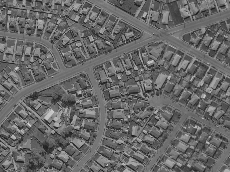 50 Sevenoaks Drive from the air, 1970-1974