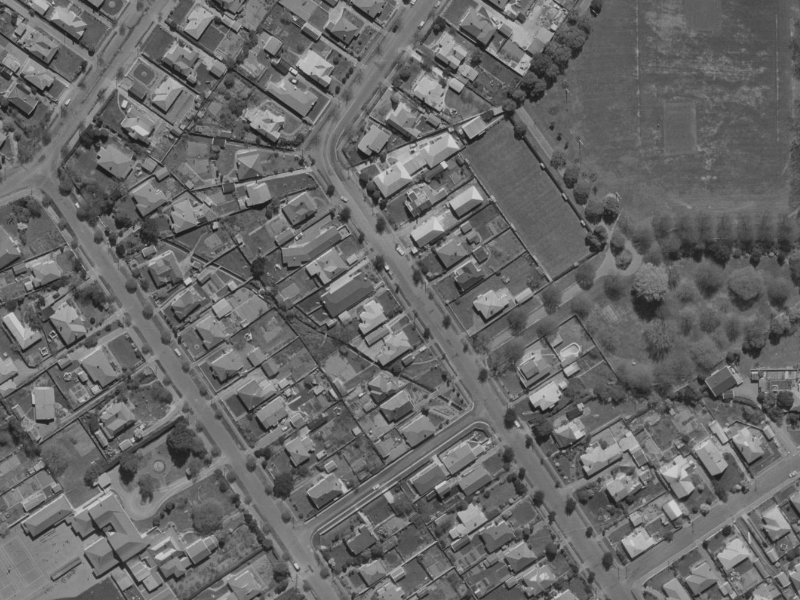 63 Saint James Avenue from the air, 1970-1974