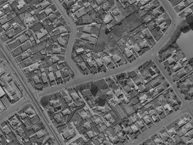 105 McFaddens Road from the air, 1970-1974