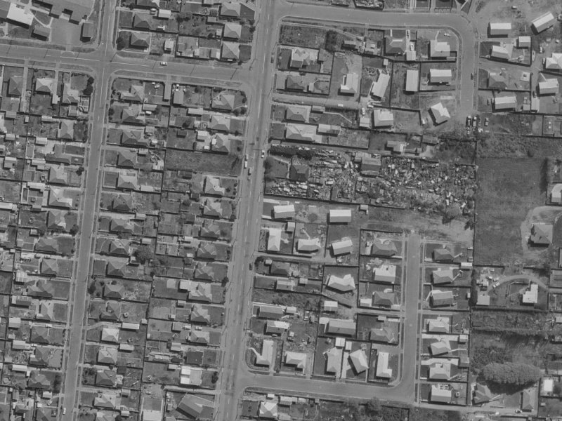 124 Bower Avenue from the air, 1970-1974
