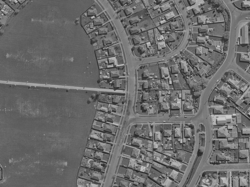 135 Emmett Street from the air, 1970-1974