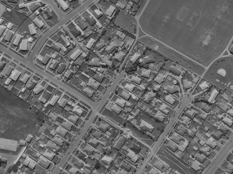 28 Manor Place from the air, 1970-1974
