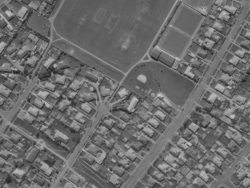 46 Torquay Place from the air, 1970-1974