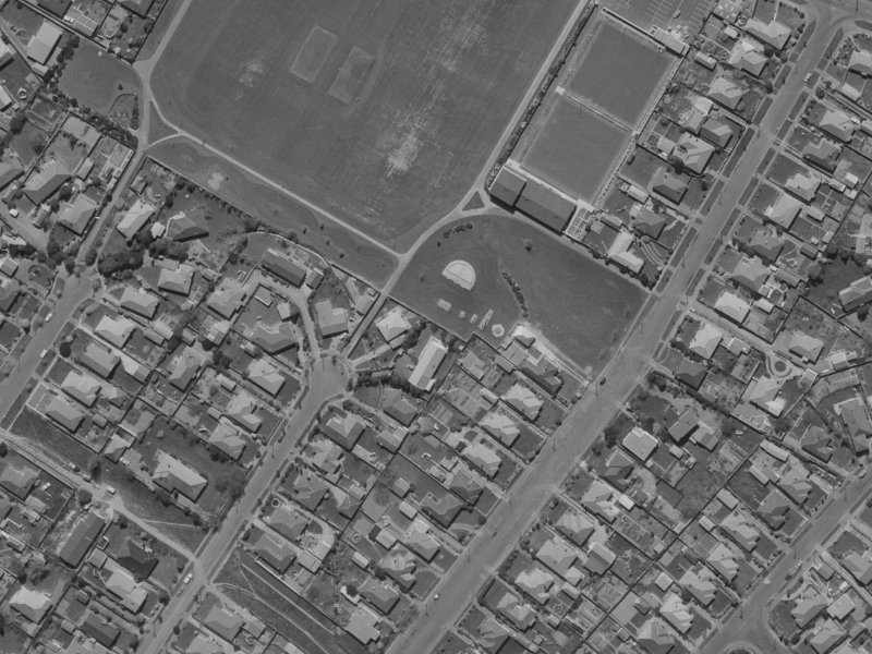 44 Torquay Place from the air, 1970-1974