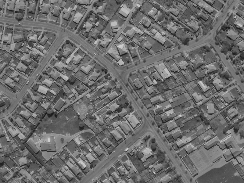 111 Condell Avenue from the air, 1970-1974