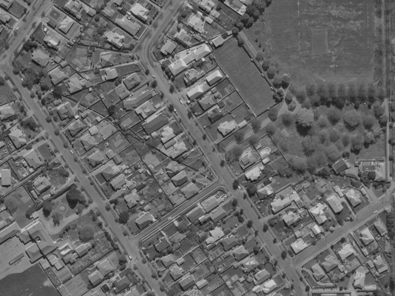 57 Saint James Avenue from the air, 1970-1974