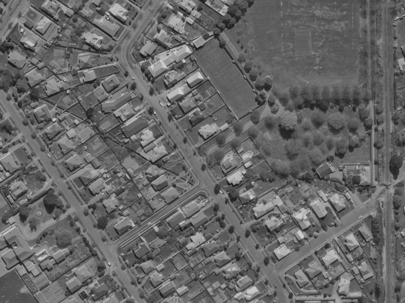 62 Saint James Avenue from the air, 1970-1974