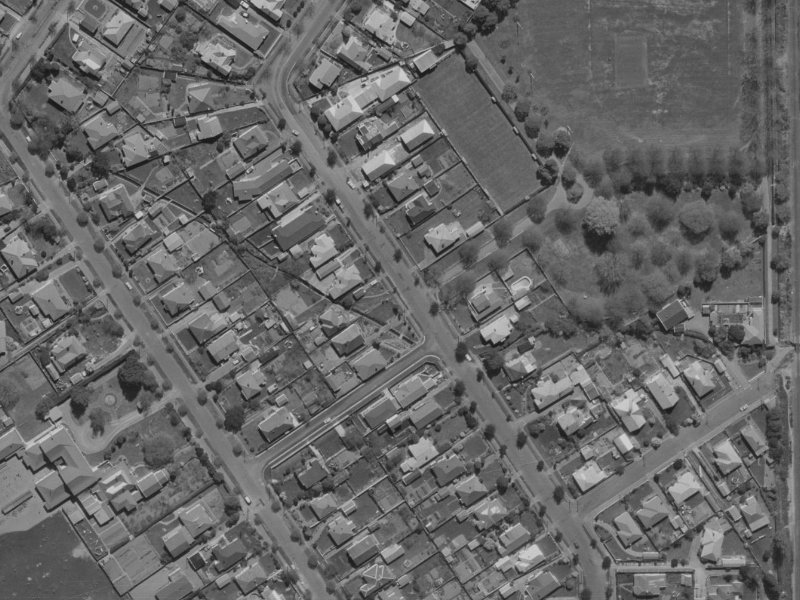 59 St James Avenue from the air, 1970-1974