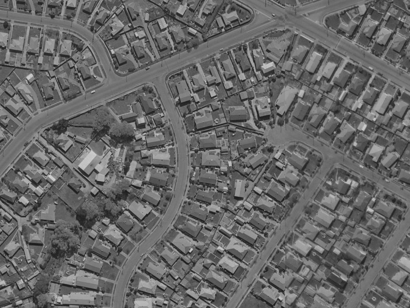 46 Sevenoaks Drive from the air, 1970-1974