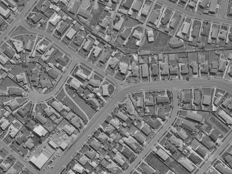 150 Kendal Avenue from the air, 1970-1974