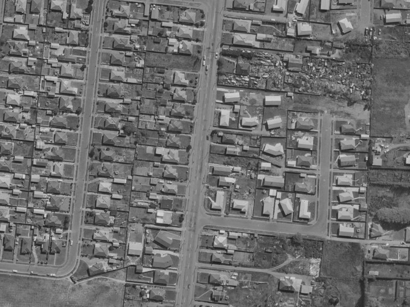 112A Bower Avenue from the air, 1970-1974
