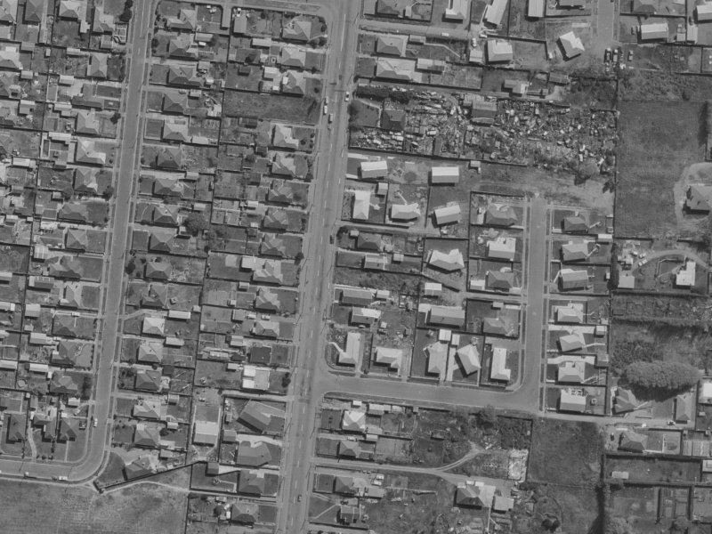 112B Bower Avenue from the air, 1970-1974