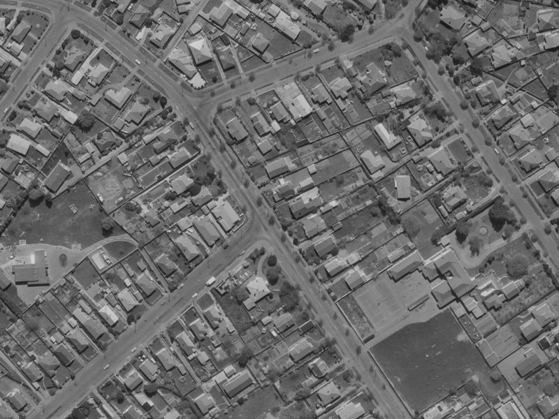 104 Condell Avenue from the air, 1970-1974