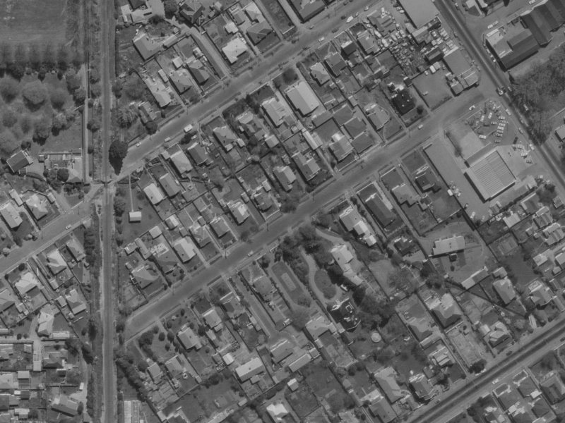 27A Blair Avenue from the air, 1970-1974