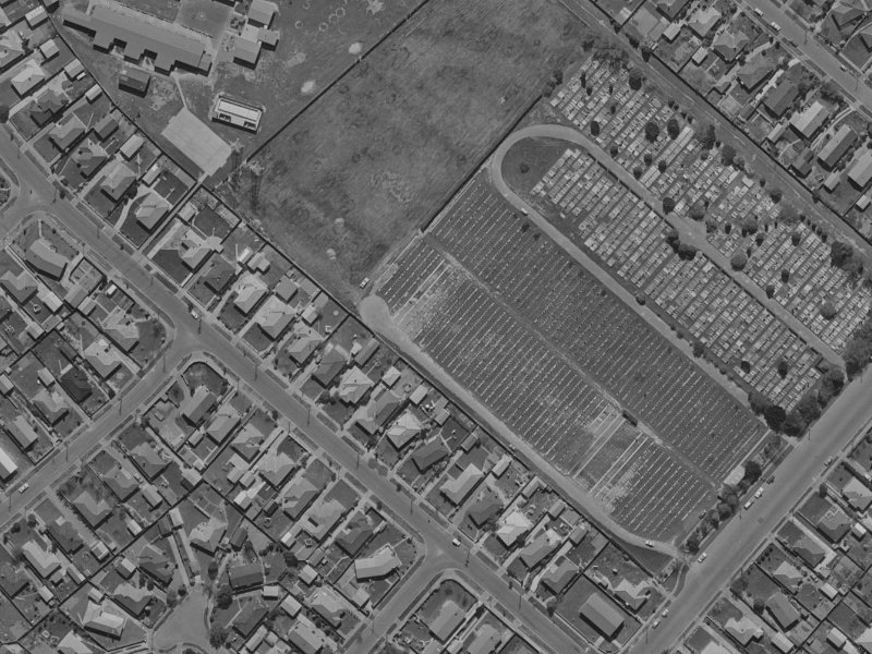 18 Cranbrook Avenue from the air, 1970-1974