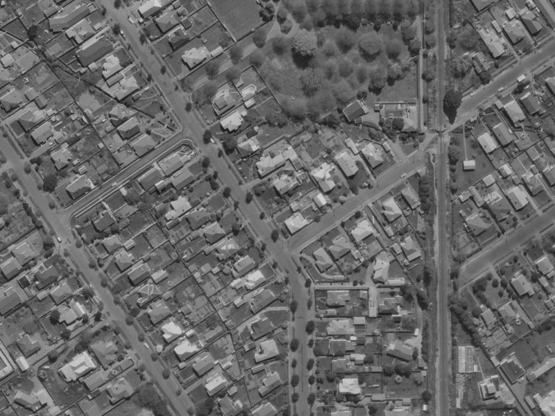 44 Saint James Avenue from the air, 1970-1974