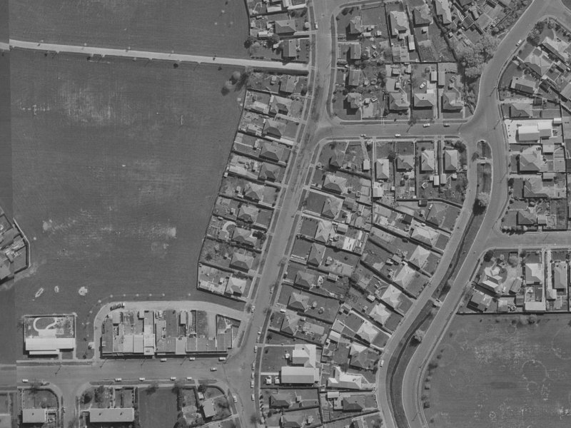 118 Emmett Street from the air, 1970-1974