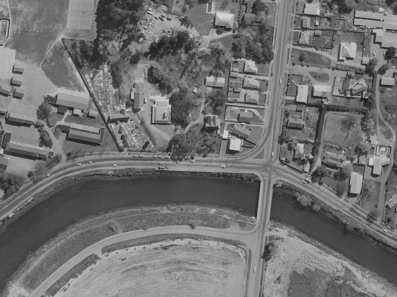 307 New Brighton Road from the air, 1970-1974