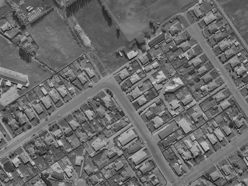 200 Rutland Street from the air, 1970-1974