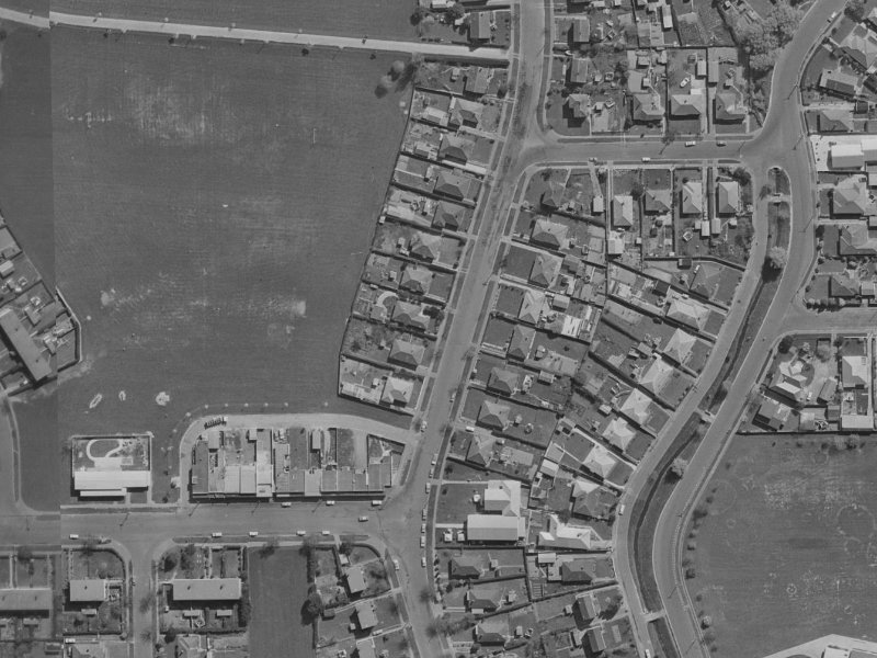121 Emmett Street from the air, 1970-1974