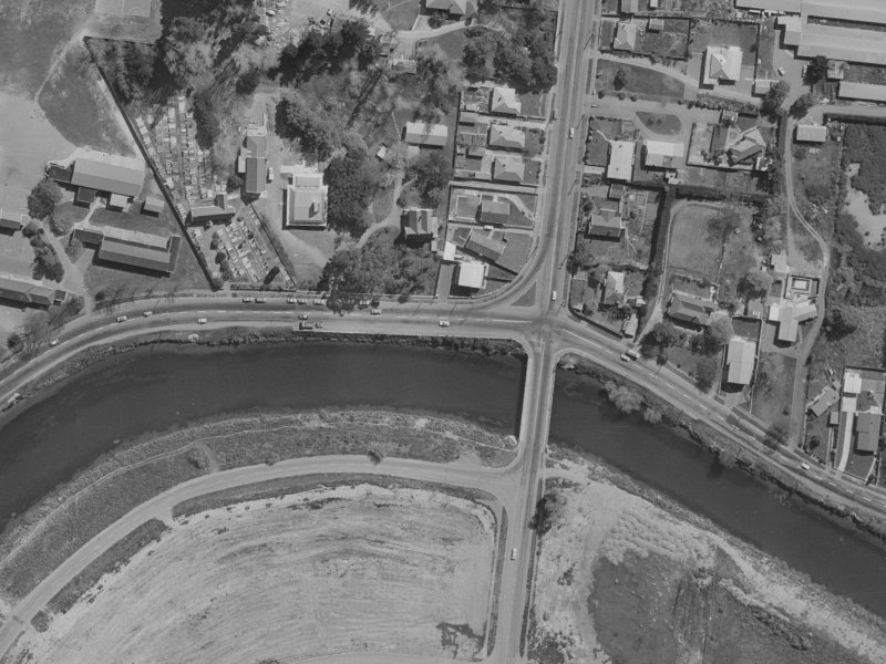 1152 Avonside Drive from the air, 1970-1974