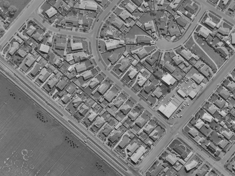 15 Burnside Crescent from the air, 1970-1974