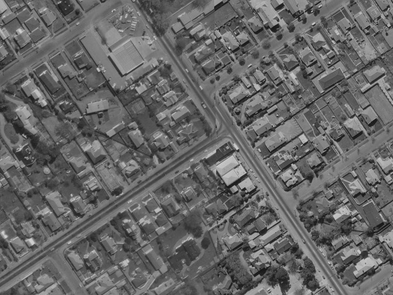 205 Blighs Road from the air, 1970-1974