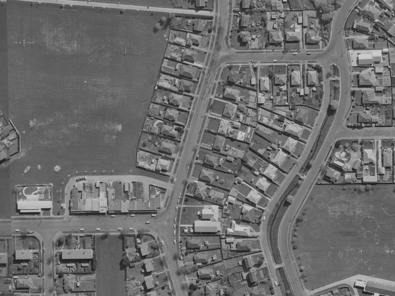 114 Emmett Street from the air, 1970-1974