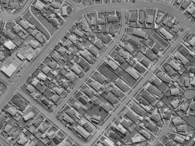 14 Oakfield Street from the air, 1970-1974