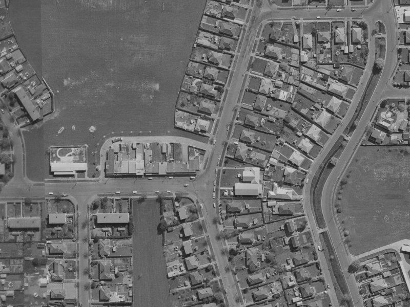 115 Emmett Street from the air, 1970-1974