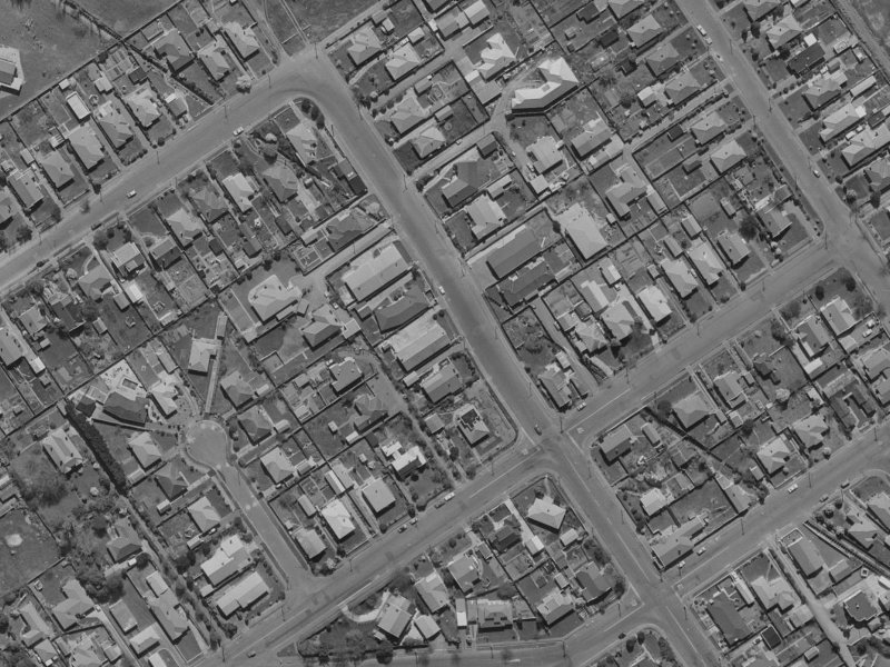 163 Mays Road from the air, 1970-1974