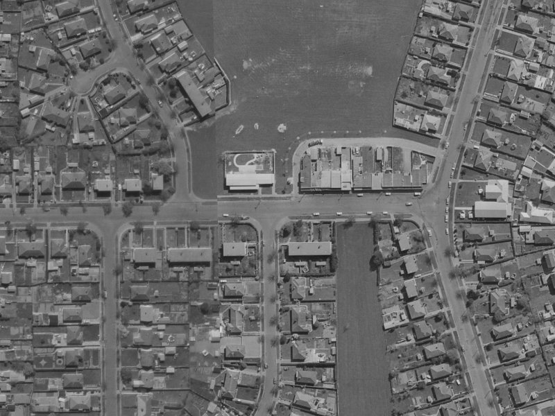 100 Riselaw Street from the air, 1970-1974