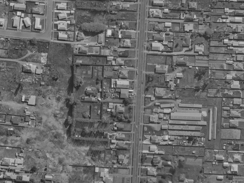 114 Palmers Road from the air, 1970-1974