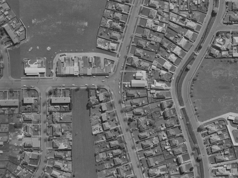 104 Emmett Street from the air, 1970-1974