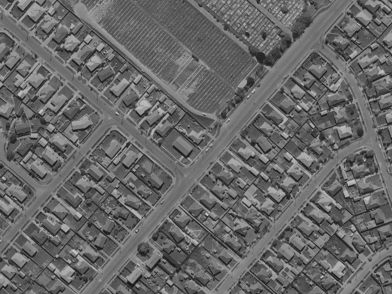 193 Grahams Road from the air, 1970-1974