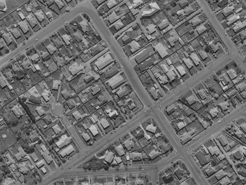 146 Mays Road from the air, 1970-1974