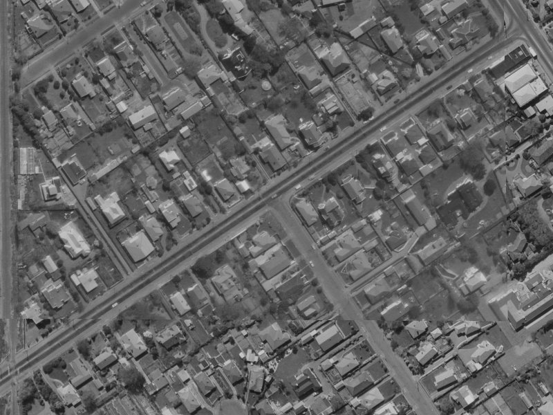 164 Blighs Road from the air, 1970-1974