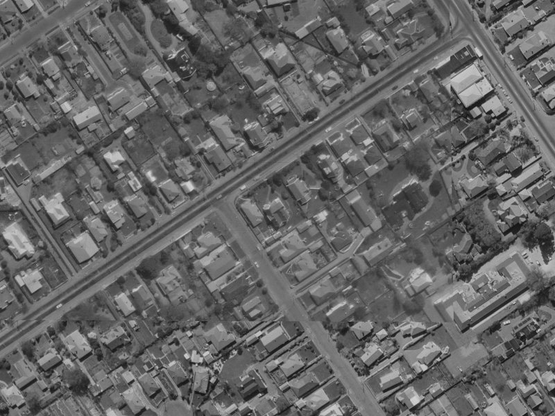 172 Blighs Road from the air, 1970-1974