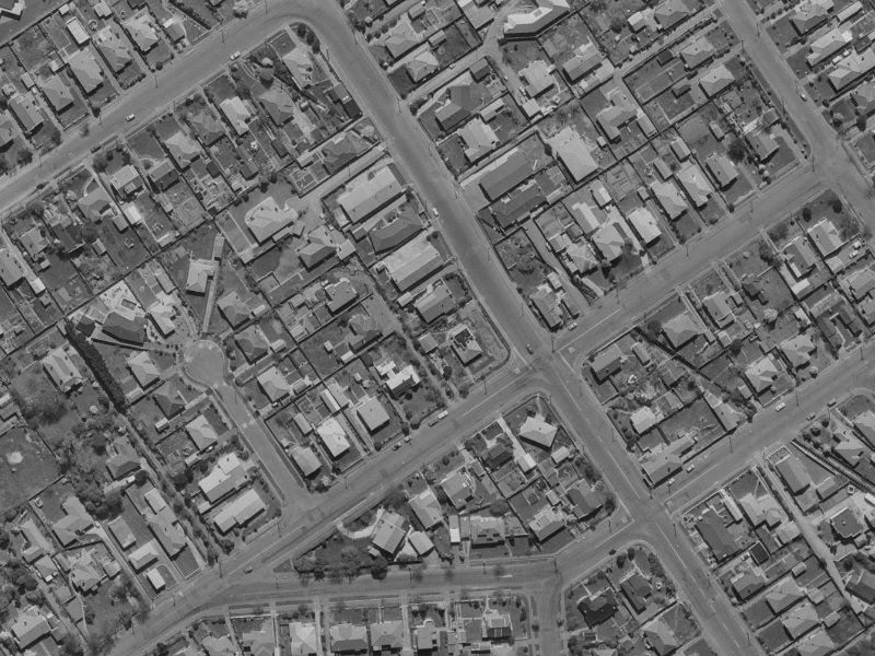 151 Mays Road from the air, 1970-1974