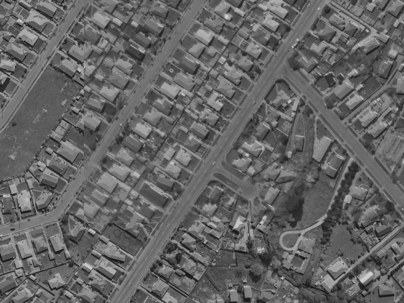 233 Greers Road from the air, 1970-1974