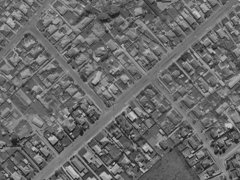 44A Aorangi Road from the air, 1970-1974