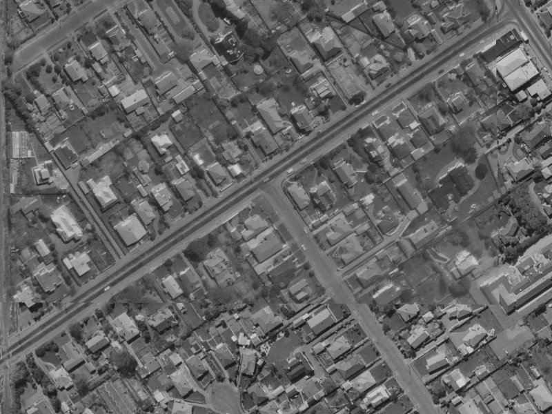 161 Blighs Road from the air, 1970-1974