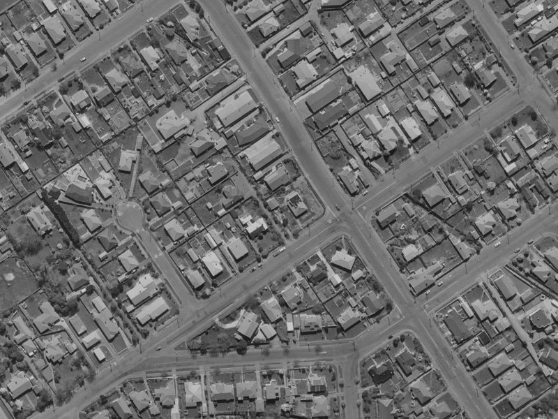 151E Mays Road from the air, 1970-1974