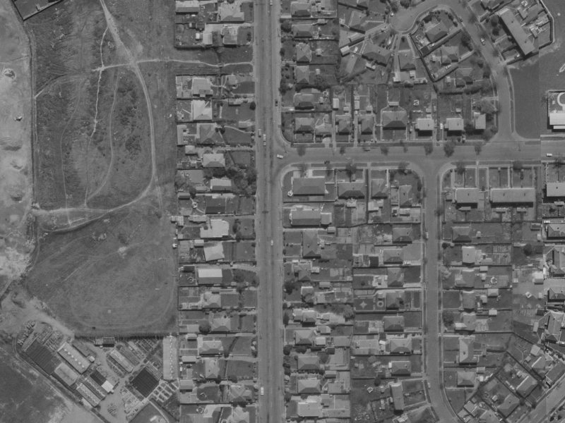 302 Hills Road from the air, 1970-1974