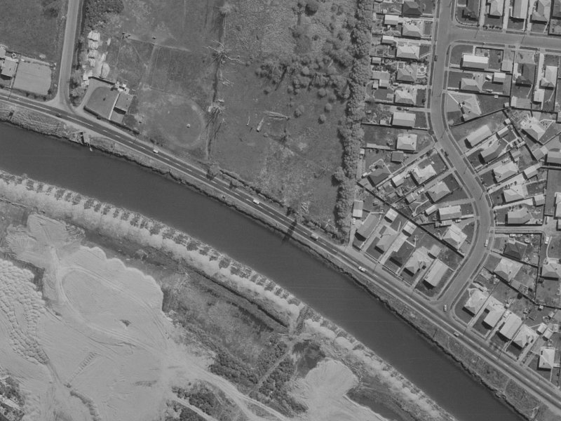 452 New Brighton Road from the air, 1970-1974